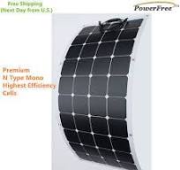 Semi Flexible Bendable 120w 120 Watt Lightweight Solar Panel 12v Battery  OffGrid