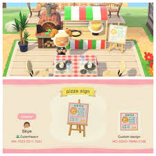 My First Acnh Custom Design And Reddit Post A Pizza Menu Sign Acqr