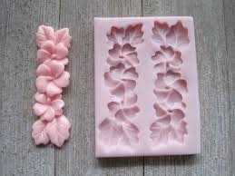 Strand Of Hibiscus Flowers And Leaves Silicone Mold Hibiscus Flower Mold Flower Mold Fondant Mold Re Flower Molding Silicone Molds Polymer Clay Flowers