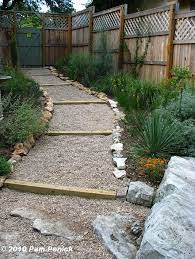 How to build a garden path on a slope. Hillside Gravel And Timber Path Done Digging