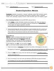 Displaying 8 worksheets for student exploration meiosis gizmo answer key. Activity B Comparing Female And Male Gametes Get The Gizmo Ready X Make Sure Course Hero