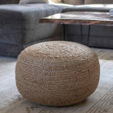 Decor Therapy Pouf Natural Woven Ottoman Fr7466 The Home Depot Decor Therapy Floor Pouf Ottoman