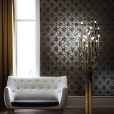 Edle Tapete In Gold Und Anthrazit Parvin Von Khroma Edle Tapeten Tapeten Wohnzimmer Farben Und Tapeten