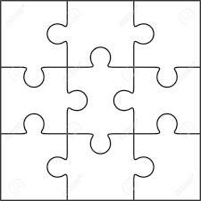 40829428 Jigsaw Puzzle Vektor Leere Einfache Vorlage 3x3 Lizenzfreie Bilder Jpg 1 300 1 300 Pixels Puzzles Puzzleteil Vorlagen