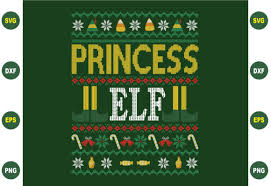 Download Princess Ugly Christmas Sweater Graphic By Buyshirtsvg Creative Fabrica PSD Mockup Templates