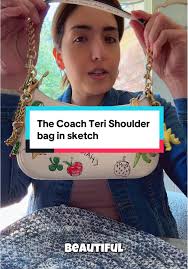 Teri Shoulder Bag with Heart Bolt Print Coach