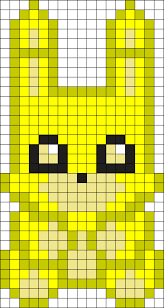 Golden Bonnie Plushie Kandi Pattern Pixel Art Pattern Pixel Art Grid Pixel Art Templates