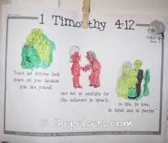 How can we prepare our children to get behind the wheel of their own lives if we withhold the keys. 1 Timothy 4 12 Coloring Sheet The Pelsers