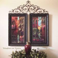 Ooo What A Great Idea Using The Wrought Iron To Embelish Wall Decor Tuscan Wall Decor Tuscan Wall Art Tuscan Decorating
