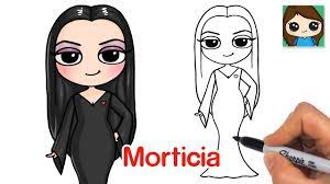 How to Draw Morticia Easy | Netflix Wednesday Addams - YouTube