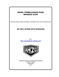 Model Pembelajaran Paud Berbabsis Alam By Paud Jateng