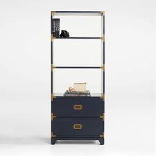 Bookcases are a versatile piece that allow you to store and display more than just books. Navy Campaign Bookcase Reviews Crate And Barrel