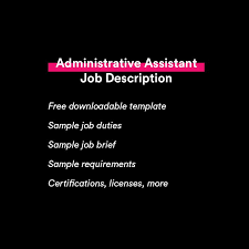 An administrative assistant typically works at the. Administrative Assistant Job Description 2021 Algrim Co