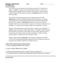 In solutions the particles are multiple choice questions (mcq) on organic compounds and chemistry with choices. Colloid Lesson Plans Worksheets Lesson Planet