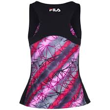 fila womens luxury noir racerback tank lux noir