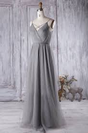 Rhinestone Spaghetti Straps Sleeveless Backless Long Bridesmaid Dress Jojobride Bri Light Grey Bridesmaid Dresses Chiffon Dress Long Grey Bridesmaid Dresses