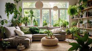 A collection of houseplants on display.