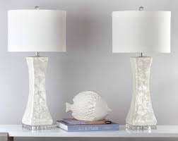 Amazon Com Safavieh Lighting Collection Shelley Concave White 30 5 Inch Table Lamp Set Of 2 Home Kitchen