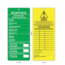 Scaffold inspection tag green w/grommet. M Safe Safety Scaffolding Scaffold Tag Green Tag Yellow Tag Lockout Tag 1pcs Shopee Malaysia