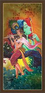 Radha Playing Flute For Kanha Krishna Painting Lord Shiva Painting Indian Art Paintings