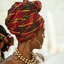 Creole Coiffure Avec Foulard Foulard Bandeau Foulard Africain