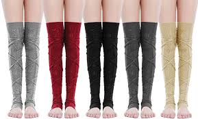 Shop for knit thigh high socks online at target. Up To 56 Off On Women Thigh High Cable Knit L Groupon Goods