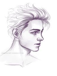 Guy Drawing Digital Long Hair Side View 19 20 Realistic Cartoon Drawing People Guy Drawing Sketches