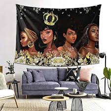 This page features african american board games and other games based on black history & culture that are both entertaining and educational. Buy African American Black Girl Tapestry Black Woman Queen With Crown Tapestries Wall Hanging Home Decor Hippie Art For Girls Bedroom Living Room College Decor 80x60 Inch Online In Indonesia B08m5jyxvr