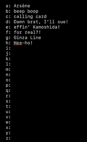 Persona 5 Alphabet! Day 9: What letter best represents I? : rPersona5