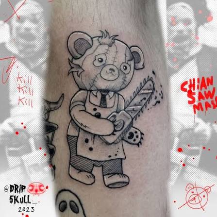 Teddy Bear Chainsaw Tattoo • Tattoodo