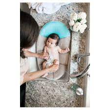 The cushy nest lite is a lightweight infant bather designed with an oversized mesh sling and a sturdy plastic base. Baby Delight Cushy Nest Cloud Premium Infant Bather Teal Gray Buy Online In Cambodia At Cambodia Desertcart Com Productid 124202811