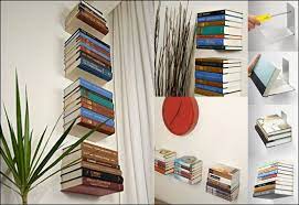 The Invisible Bookshelf Gift It S Not From Ikea Minimalist Bookshelves Bookshelves Room Design Bedroom