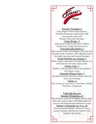 Antipasto served family style fried calamari. Ferrari S Italian Villa Chop House Menu In Grapevine Texas Usa