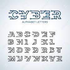The best monogram fonts will help you give your identity a unique look and feel. Cyber Techno Type Font Alphabet Digital Hi Tech Style Letters Numbers And Symbols Stock Vector For Your Headlines Posters Etc Isolated Vector Illustration Royalty Free Cliparts Vectors And Stock Illustration Image 106197350