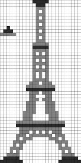 Tall Eiffel Tower Kandi Pattern Minecraft Pixel Art Minecraft Designs Pixel Art
