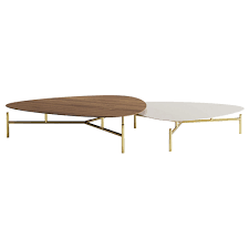 Authentic kalmar medium nest coffee table restored golden honeycomb. Finsbury Nesting Coffee Tables Walnut Almond Collectic Home