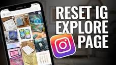 How To Reset Your Instagram Explore Page [UPDATE 2023] - YouTube