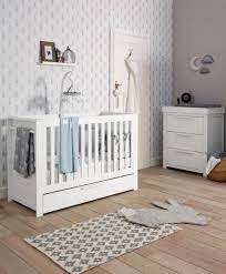 Franklin Cot Bed 2 Piece Nursery Furniture Set White Nursery Furniture Sets White Baby Bedroom Furniture Baby Bedroom Furniture Sets