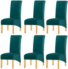 Charcoal fabric dining room chairs black powder coat finish 100% polyster Buy Keluina High Back Solid Fabric Stretch Xl Chair Covers For Dining Room Spandex Large Dining Chair Slipcovers For Home Living Restaurant Hotel Teal Set Of 6 Online In Turkey B07zbrn5yc