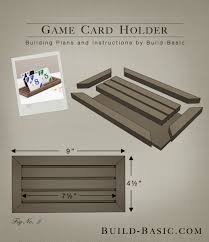 They are easy for small hands to use, hold up to a full deck, and allow one card to be pulled while the others stay in place. Build A Game Card Holder Build Basic