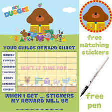 hey duggee reward chart childrens personalised free stickers