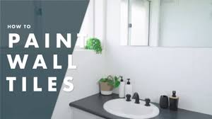Some of you, no, a handful of you have been reading this site since the beginning when i started spray painting all sorts of things on the average of at least once a month and frequently mentioning my affection. How To Paint Bathroom Tiles Youtube