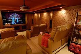 Home Theater With Recessed Lights And Wallpaper Tips For Home Theater Installa Home I Home Theater Installation Home Theater Seating Home Theater Setup