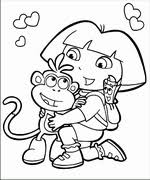 Here is a nice collection of dora the explorer coloring pages. Dora Online Coloring Pages