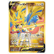 Two metal coins and 130 sleeves featuring the legendary pokémon. Pokemon Sword Shield Base Set Zacian V 211 202 Totalcards Net