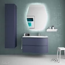 Vanity units are known to equip your bathroom with a stylish and practical storage solution. Vanity Unit Mam 900 Night Blue Left 2 Metallic Drawers With Soft Close 897 X 540 X 505 Mm