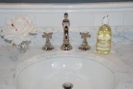 Can rohl bathroom hardware be returned? Rohl Country Bath Widespread With Column Spout And Cross Handles Transitional Bathroom Benjamin Moore Amherst Gray Pretty Pink Tulips