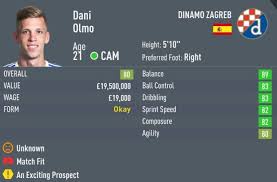 Fifa 21 isn't ready to stop the train from rolling in team of the season, and a new tots moments sbc introduces spain's, dani olmo.this new card in ultimate there's a short window to unlock dani olmo in fifa 21 via this new tots moments sbc, and players will have just three short days to do so. Career Mode Insider On Twitter Be Sure To Try Dani Olmo If You Haven T Already In Fifa20 Career Mode Flair Adept Playmaker High Med Workrates 4 4 Skillmoves
