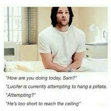Broken Sam Winchester Supernatural Supernatural Memes Supernatural Funny