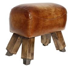 Daily deals · price match guarantee · free shipping deals Gym Horse Vintage Distressed Leather Bench Small Vintage Footstool By Designer Sofas For You